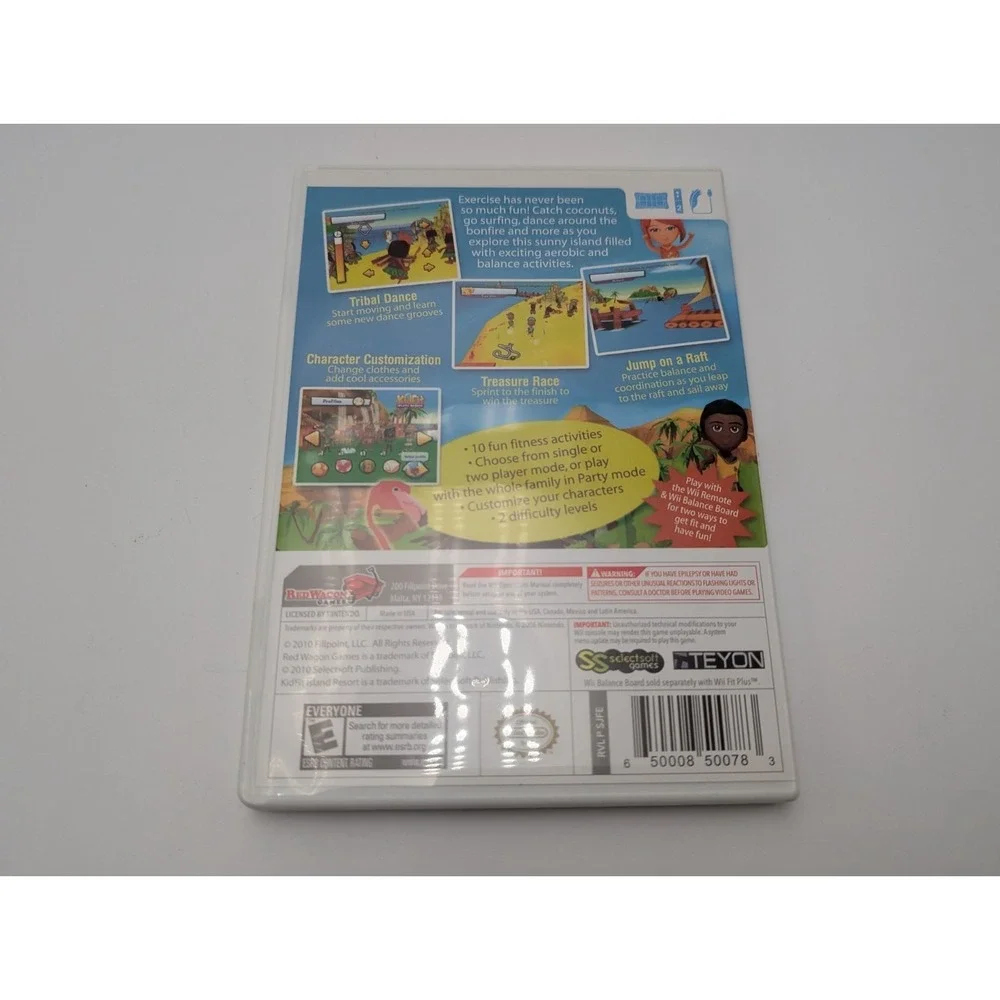 Nintendo Wii KID FIT ISLAND RESORT  Complete w/Manual Near Mint Disc